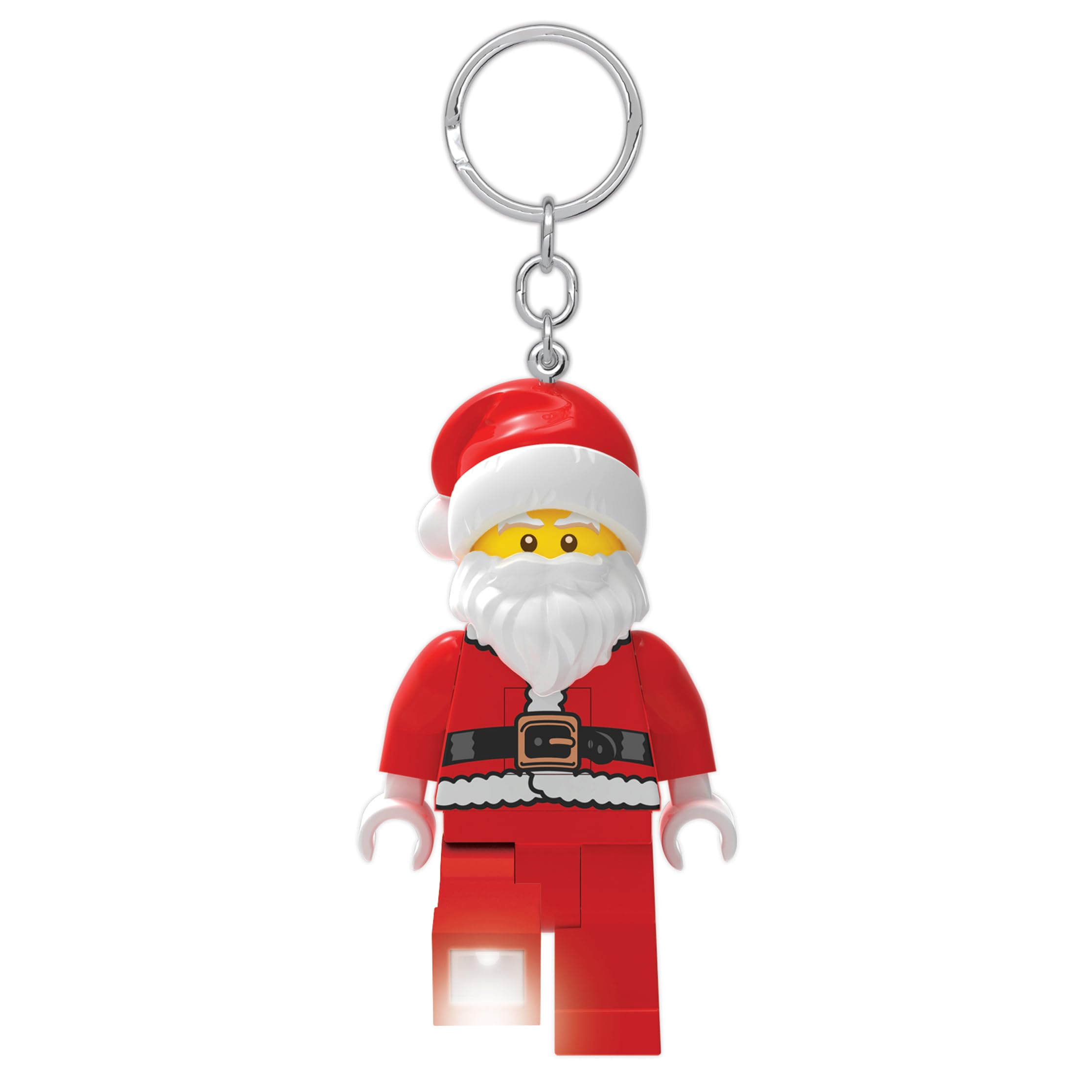 

IQ Iconic Santa Claus Keychain with LED Keychain Light, Building Blocks, Toy Doll, Articulated Minifigure