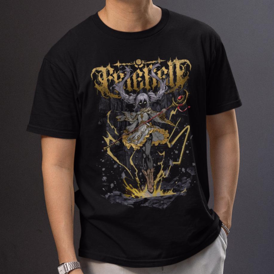Camiseta Anime Frieren Beyond Journeys End Negra Unisex Manga Graphic Tee S