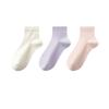Female Summer Thin Style Cool Feeling Mesh Breathable Pure Color Boneless Antibacterial Deodorant Socks