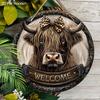 Wooden Hanging Decorative Signs, ”welcome"sign, Indoor or Garden Decorations, 2D Flat Pendants, Housewarming Gifts for Friends