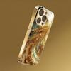 Goldene Wellen Hochwertige Handyhülle Galvanisiertes Glas TPU Handyhülle für iPhone 17 16 15 14 13 12 11pm Pro Plus Sturzfest