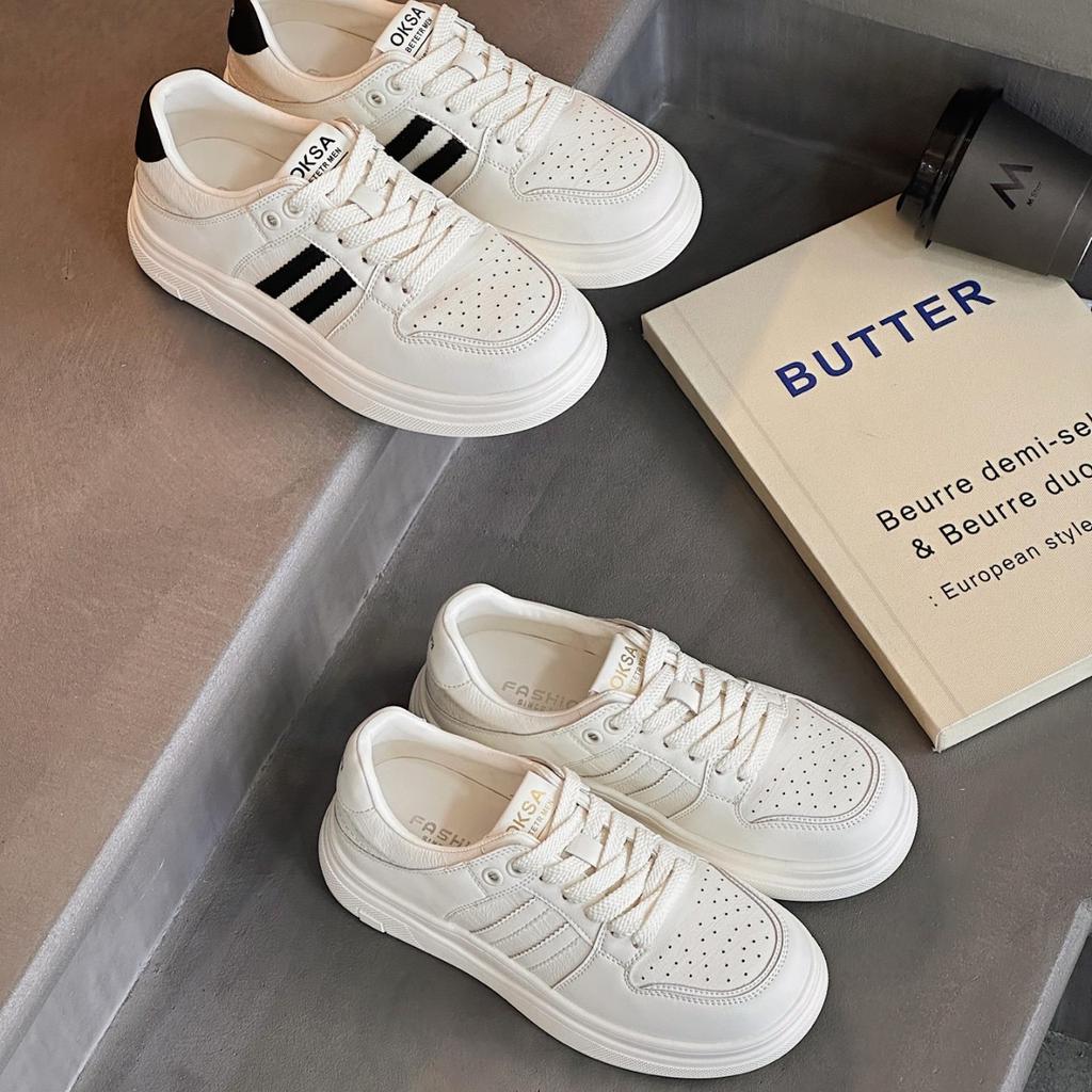 Leather Flat-bottomed Foreign-style Versatile Little White Shoes Women's 2025 New Spring Popular Thick-soled Retro Soft-soled Casual Board Shoes