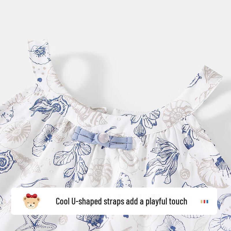 Classic Teddy Girl's Floral Suspender Dress