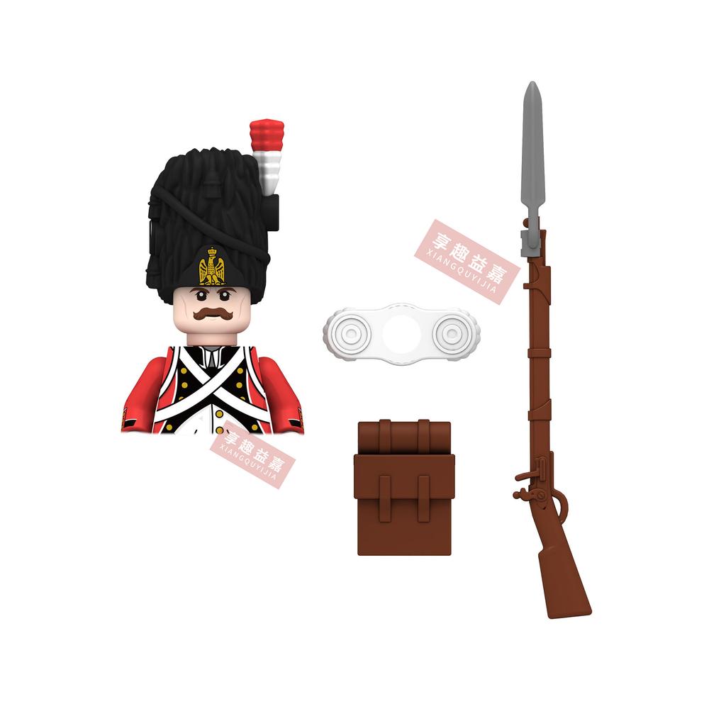 Military affairs Napoleon French Cuirassier Dragoon Building Blocks Model Bricks mini Action toy Figures Toy gift for children