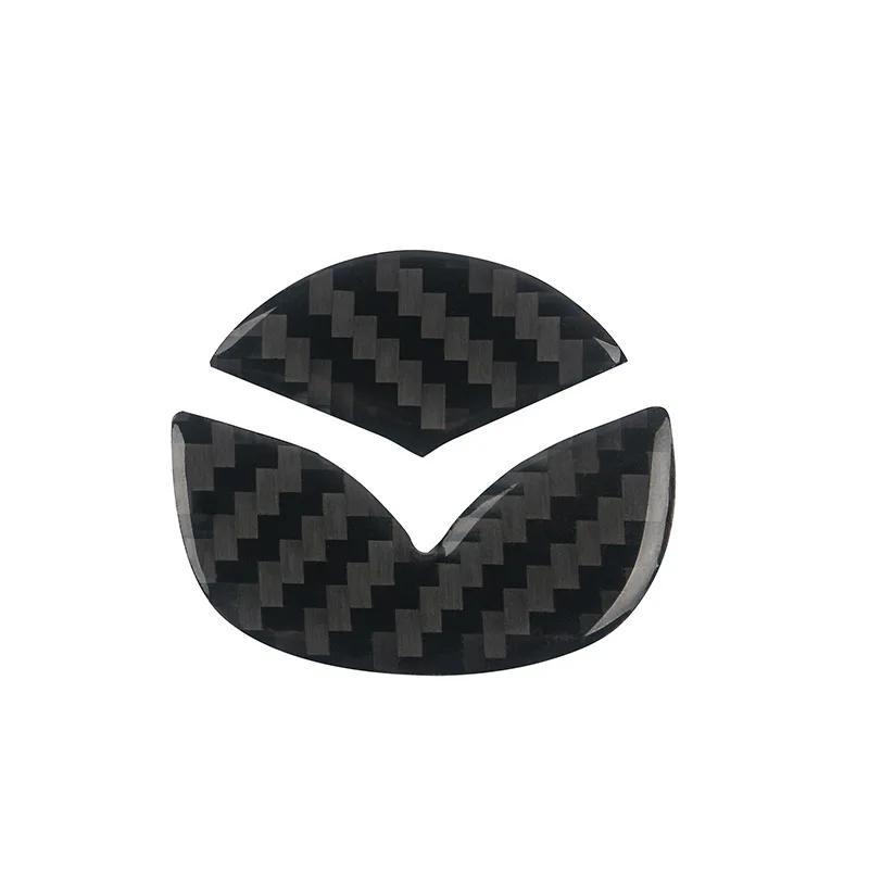 2025 Hot Car Steering Wheel Stickers Carbon Fiber Decals Auto Accessories For Mazda 2 3 6 5 Atenza CX3 CX5 MX5 CX7 Axela CX30 CX