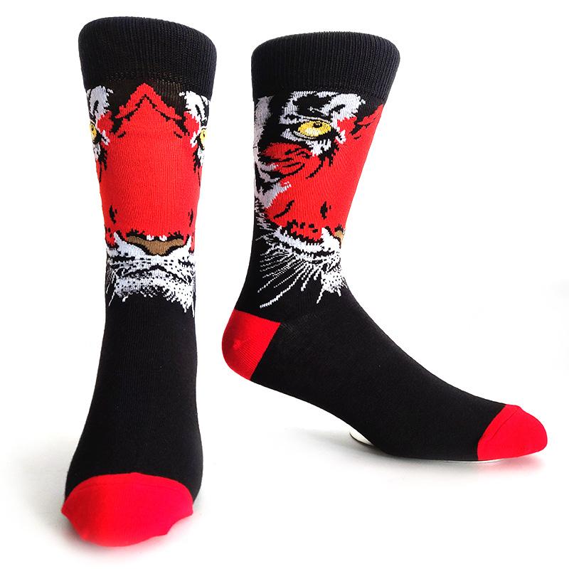 Novelty Happy Funny Men Graphic Socks Cotton Poker Corgi Frog Crazy Burger Piranh Wolf Avocado Eagle Sock