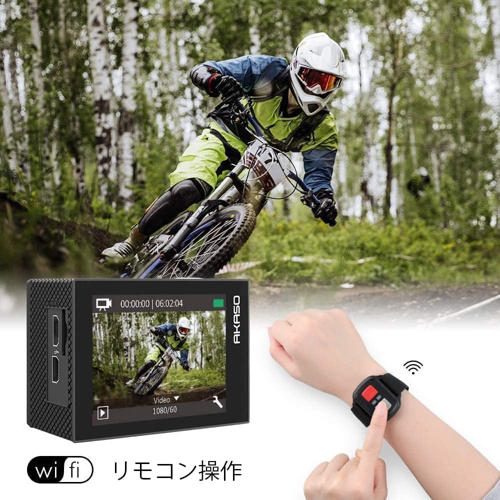 AKASO EK7000 Pro Action External Image 40m Floating Handgrip Camera, 20MP, Touchscreen, Type-C Mic, Stabilization, Wi-Fi, Wide-Angle Lens, Waterproof,