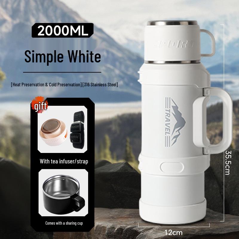 Large Portable Thermos Flask Water Bottle - Outdoor & Household Hot Water Cup
