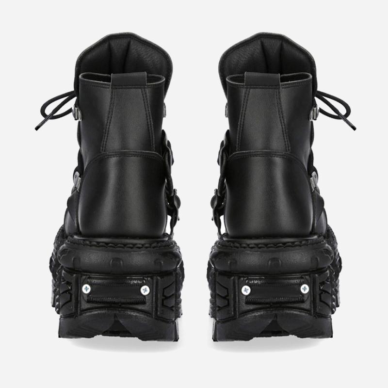 Fashion Brand Fashion Women's Platform Couple Ankle Boots men Retro Punk Style High Heels Metal Decoration Design Y2k Gothic Shoes