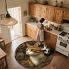 Gear Cat,Round Area Rug,Carpet Rug for Living Room Bedroom Sofa Playroom Decor,Non-slip Floor Mat