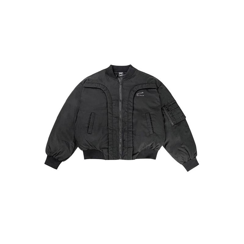 Мужская зимняя утолщенная хлопковая пилотская куртка-бомбер - Теплая, с бархатной подкладкой M