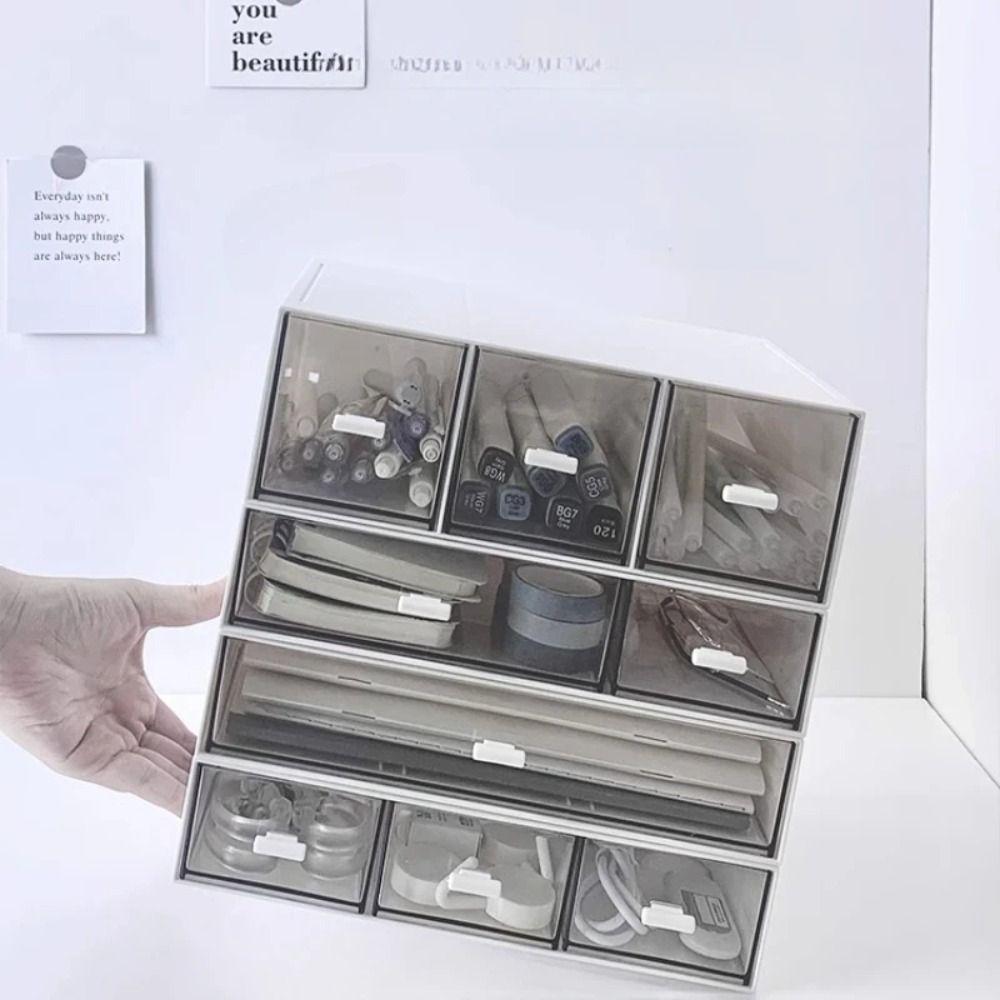 

Прозрачный ящик для хранения ящика для рабочего стола Настольный ящик для хранения Новая полка для стола