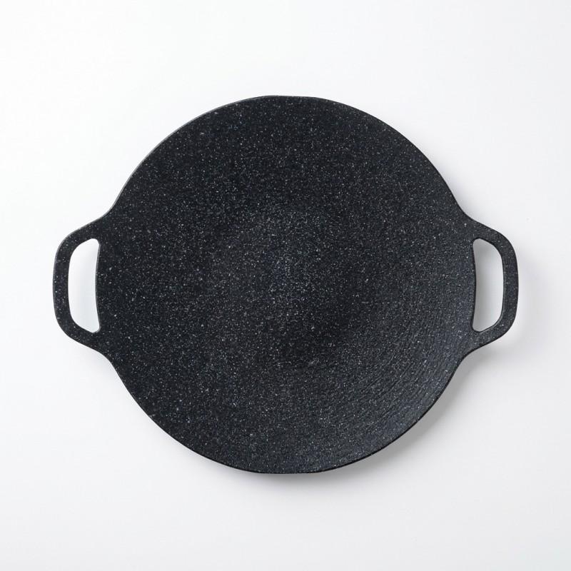 Portable Aluminum Camping Grill Pan Korean BBQ Outdoor Picnic Double-Sided Non-Stick Round Griddle 29/33/36cm 29cm Upgraded Version Double-Sided Non-Stick