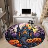 1 Stück Halloween Spukbüro Runder Teppich, Unter Bürostühlen Schlafzimmer Wohnzimmer Heimdekoration, Raumdeko