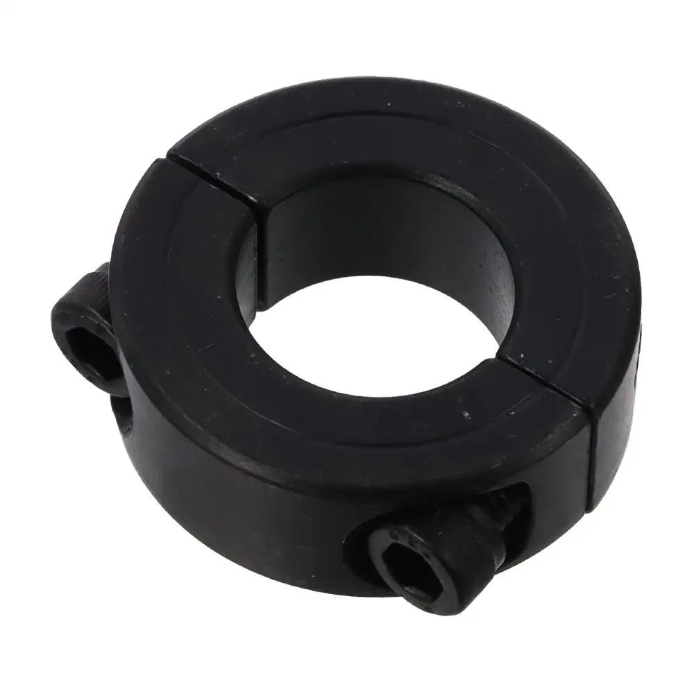 Carbon Steel Shaft Collars Black Inner Diameter 6-55mm Double Split Clamping Collar Hole Retaining Clamp Industrial Automation