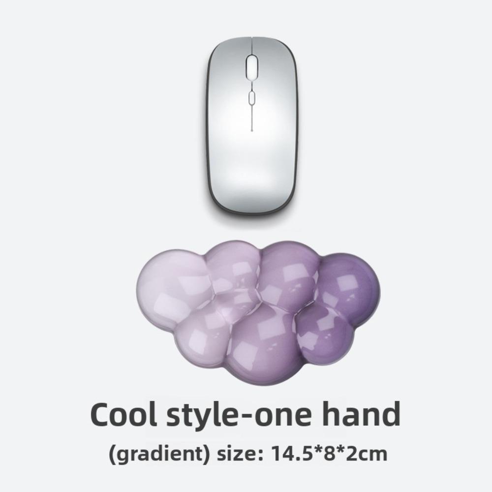

Cloud Shape Keyboard Wrist Rest Transparent Wrist Pad Portable Silicone Wrist Support Office Purple-1