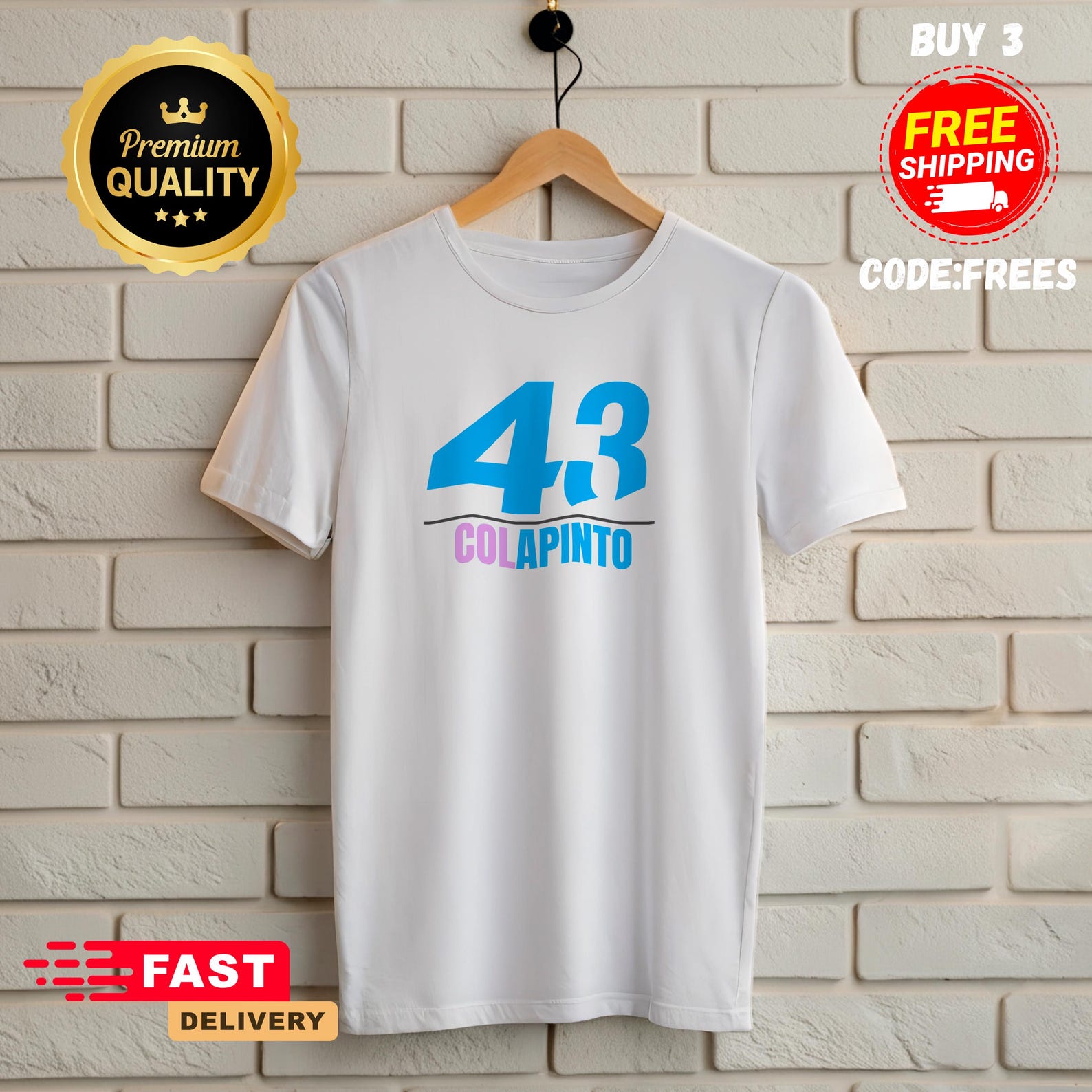 Franco Colapinto F1 Unisex Shirt, Formula 1 Graphic Tee, Gift for Franco Colapinto Fan, Colapinto Racing TShirt, F1 Driver Tshirt, FC43 Tee L