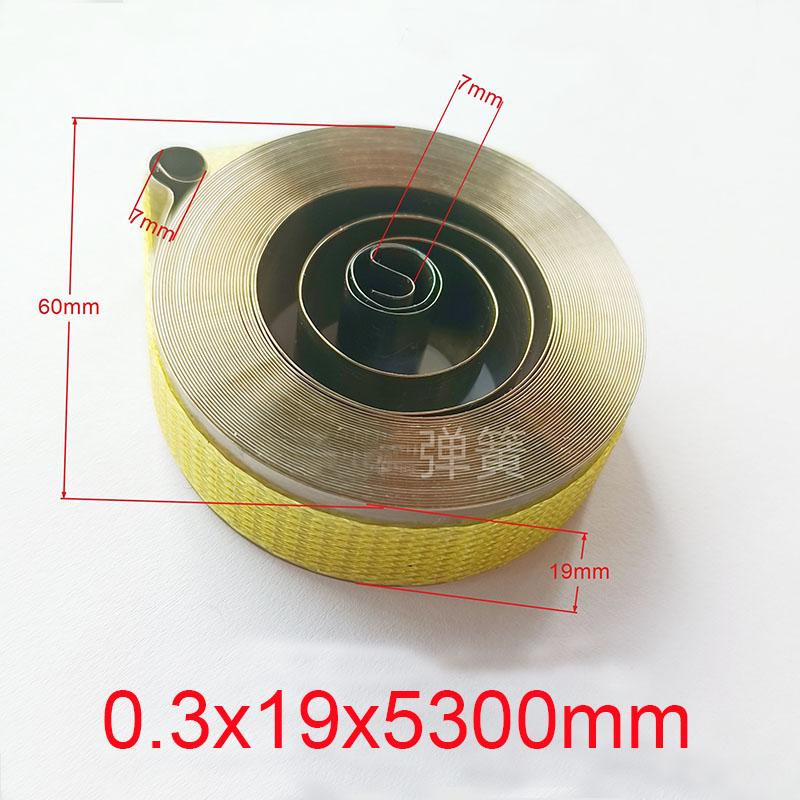 Width 19mm Spiral Flat Wire Coil Large Size Scroll Spring Constant Force Springs 0.3mm Thickness*19mm Width*5300mm Length
