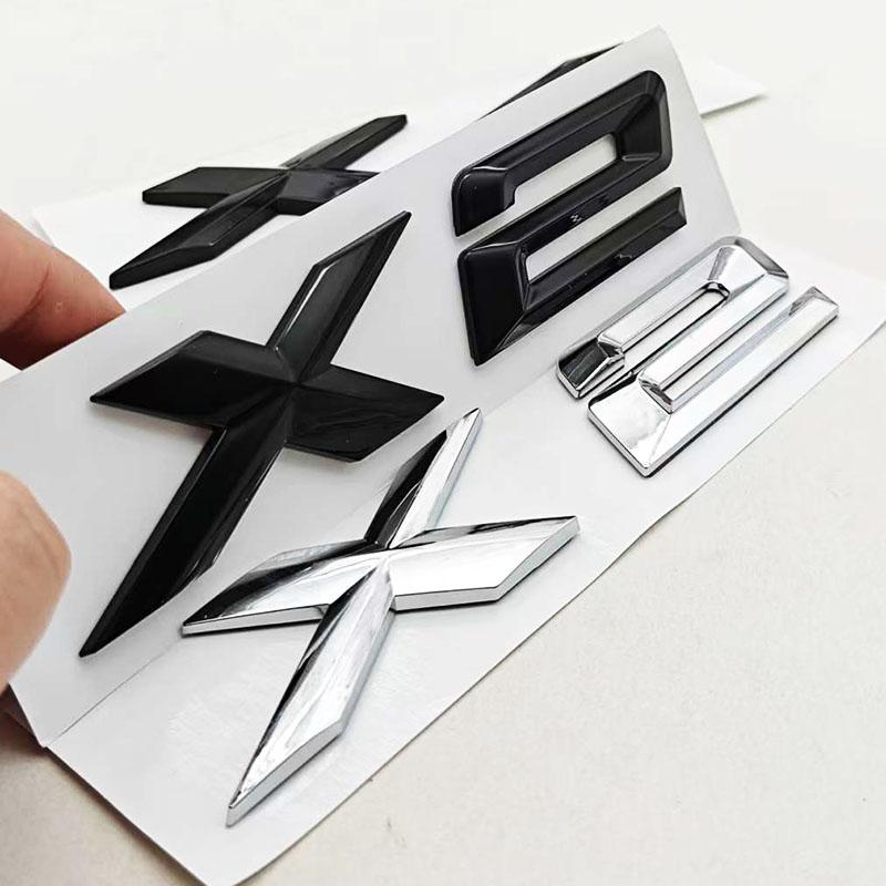 NEW 3D ABS Car Styling Logo X2 X4 Badge Sticker Rear Trunk Emblem Decals For BMW X2 X4 F39 F26 Auto Marking Accessories