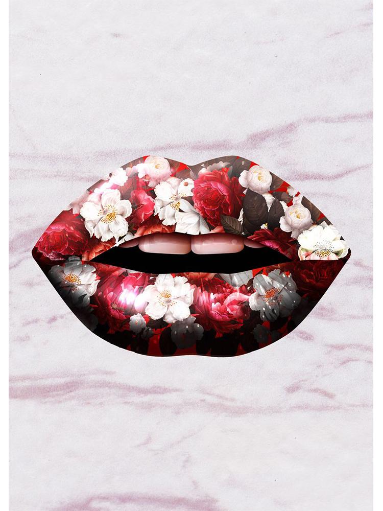 Gold Lips Canvas Painting Graffiti Style Poster Dollar Art Prints Bedroom Wall Decoration Murals For Modern Home Decor Aesthetic