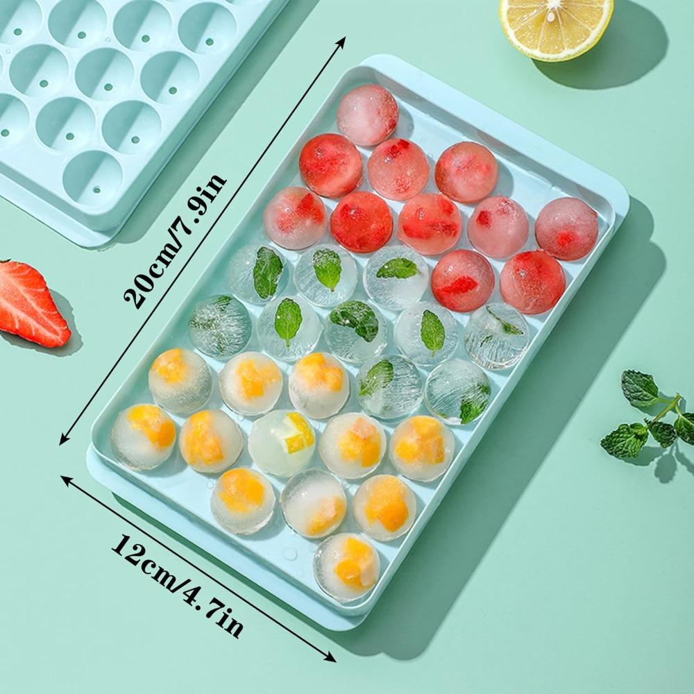 Round Ice Cube Mold with Lid 33 Ice Ball Shaped Round Ice Making Molds Can Be Reused Making Whiskey Ball Popsicle Lollipop Molds