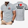 I Love Dominant Women Graphic Men's Polo Shirt Print Sporty Style Collared Golf Shirt For Summer T shirt