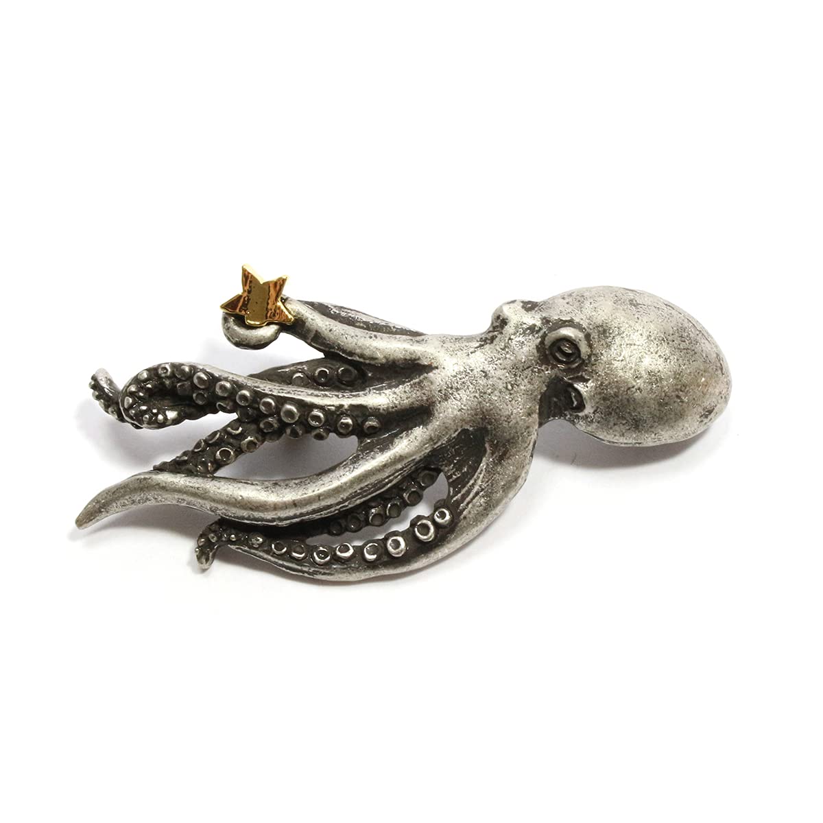 

Octopus Brooch Cute Palnart Poc Brough Superior Unique Octopus Brooch SV (Silver Color)