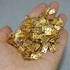 50Pcs Tiny Golden Mini Small Metal Hinge for 1/12 House Miniature Cabinet Furniture Fittings for Cabinets 10 X 8mm Home Hardware