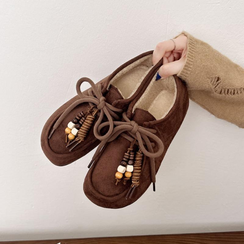 Winter new female kangaroo shoes fleece thickened warm non-slip soft sole Doudou casual shoes cotton shoes