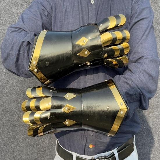 Středověké gotické brnění Rukavice Temná fantasy Gotické rukavice Nositelné rukavice Fantasy Cosplay LARP, Hraní rolí, Vánoce, Sběratelský kousek