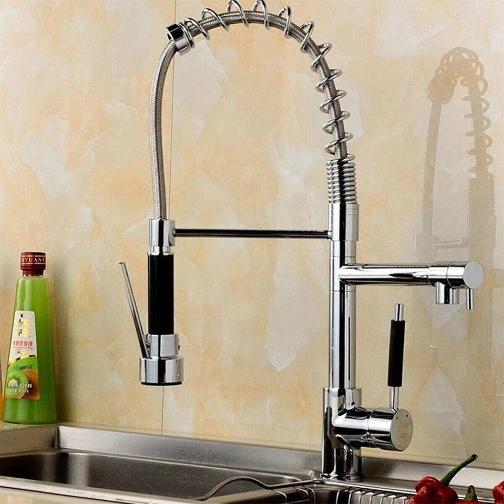 Handheld Kitchen Faucet Plastic Pull Out Spray Head Spring Faucet  Kitchen Spout Head