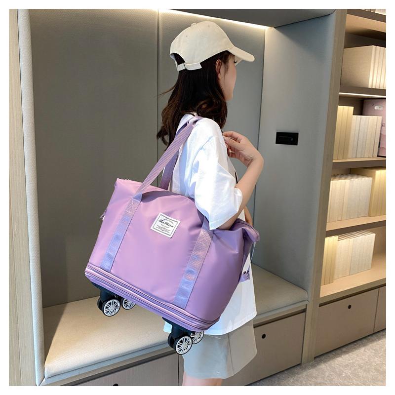 Expandable Travel Duffel Bag - 3Layer Expandable, Extra Large Capacity, with Omni-directional Wheels, Vacation Luggage Bag