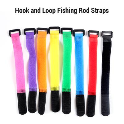 16pcs Fishing Rod Holders Fastening Cable Adjustable Hook and Loop Fishing Rod Straps