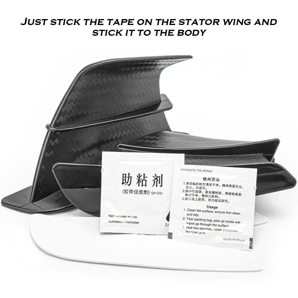 Universal Motorcycle Winglet Aerodynamic Spoiler Wing with Adhesive Motorcycle Decoration Sticker For Yamaha Suzuki Kawasaki
