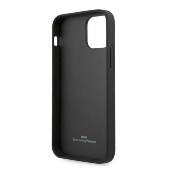 Funda para iPhone 12 BMW Cuero Perforado Negra