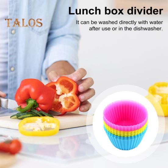 40 Pcs Lunch Box Dividers Set Reusable Silicone Cupcake Liners Baking Muffin Cups Heat Resistant Divider Cups for Lunchbox Bento Box