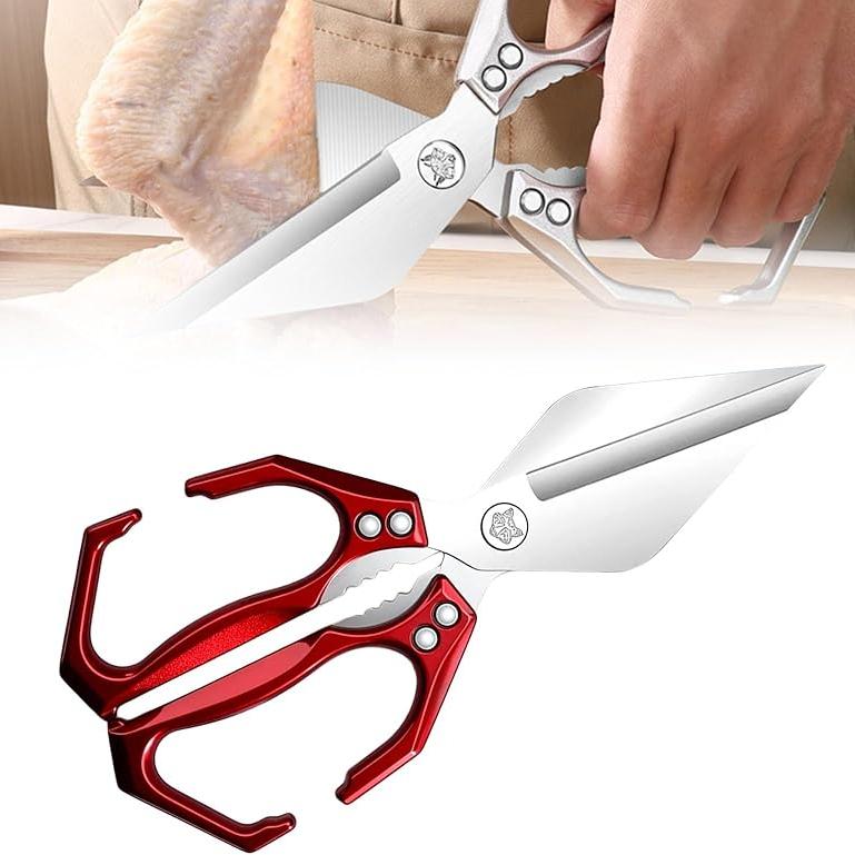 Multifunctional Heavy-Duty Kitchen Shears Scissors For Food, Poultry Shears Food Scissors With Ergonomic Handle For Chicken Meat Seafood Bone Cutting