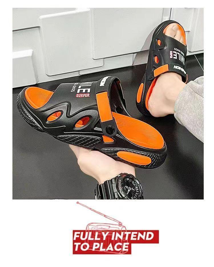Men's Non-Slip Odorless Back-Strap Thick-Soled Slippers - Beach Sandals for Summer Outdoor Wear