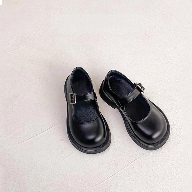 Girls Leather Shoes for Party Wedding Simple Children School Performance Shoes Round-toe Fashion Kids Loafers Anti-Slippery New
