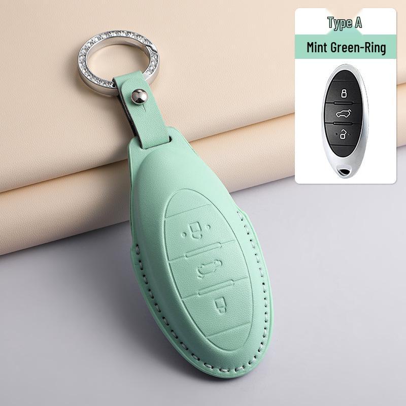 Creative Buckle Car Key Case for FAW Bestune T77, T99, B70, T55, T33 - Full Wrap Shell for Men & Women