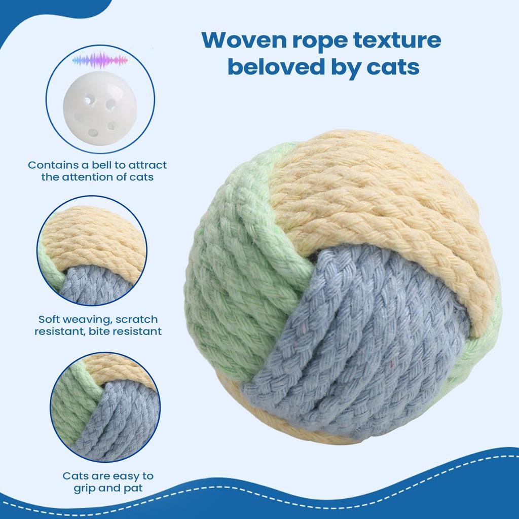 1PC Cat Toys Cotton Balls Interactive Cat Toy Cotton Ball Chew Toys for Cats Grinding Cat Toy Teeth Cleaning Pet Supplies