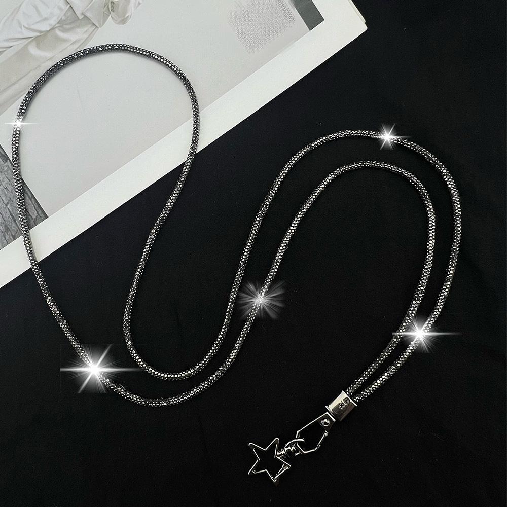 Men's and Women's Universal Flash Phone Lanyard Anti-diamond Flash Lanyard Rhinestone Lanyard Collar Chain