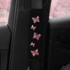 1 Glitter Pink Butterfly Blingling Fabric Automotive Supplies Seat Belt Shoulder Cover Comfortable Anti-tightening Safety Belt