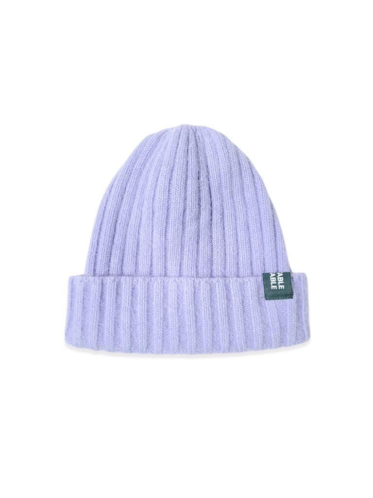 VEGETABLE TABLE Taro Angora Wool Beanie Purple