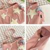 Women's Large Capacity Shoulder Bag Corduroy Five Pointed Star Crossbody Bag Versatile And Cute Student Mailman Bag Outward Commuting Tote Bag