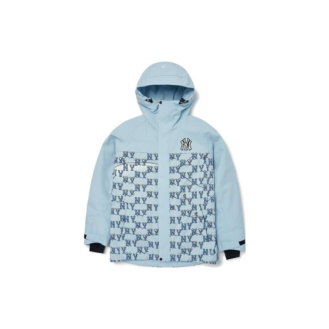 MLB Puffer Jackets Unisex Light Blue Hooded Moderate 3APDMS126-50CBL S