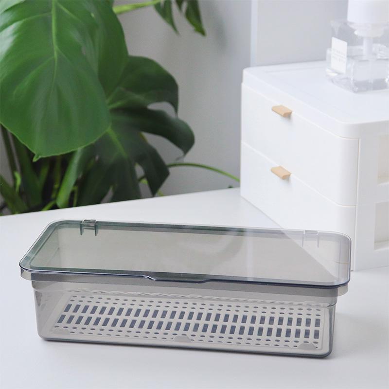 Staubdichte Aufbewahrungsbox für Make-up-Pinsel und Beauty-Eier mit großem Fassungsvermögen