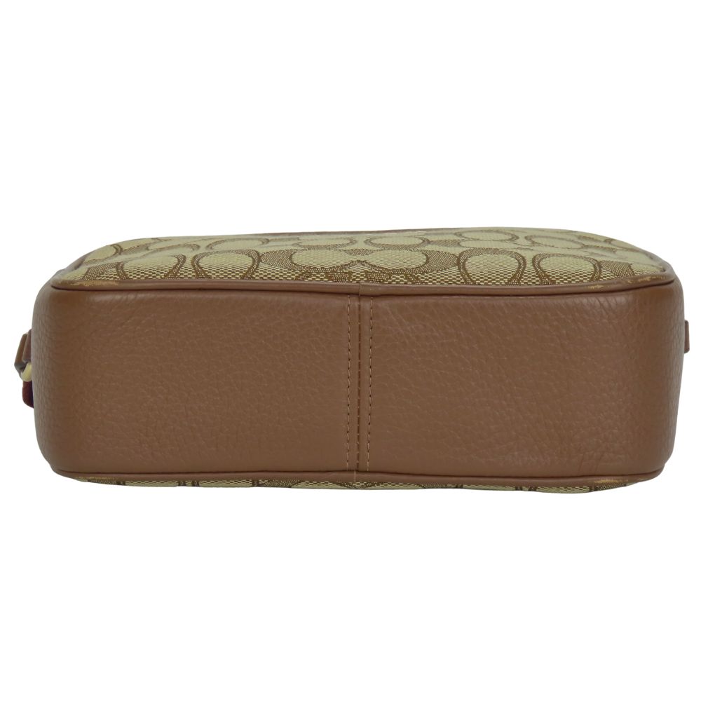 Used COACH Shoulder Bag C0927 Signature canvas/leather Brown Bordeaux Pochette