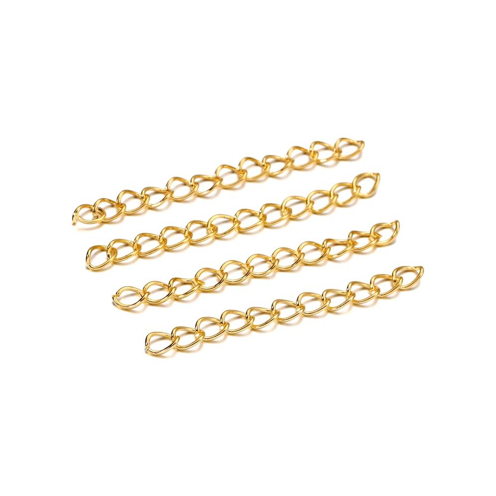 50-100pcs/lot 50mm 70mm  Necklace Extension Chain Bulk Bracelet Extended Chains Tail Extender For DIY Jewelry Making Findings