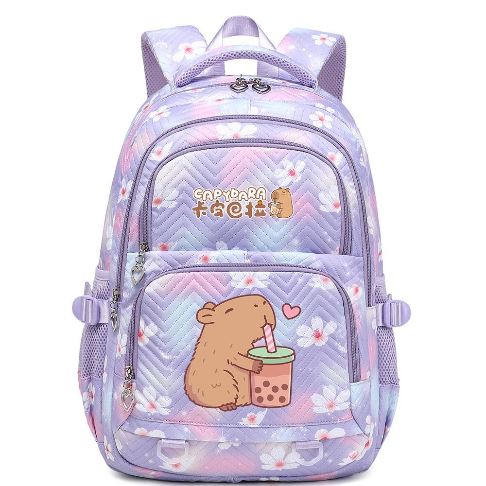 Cute Capybara Student Waterproof Backpack Girls Kids Back To School Book Bags Teenagers Schoolbags Women Travel Bagpack Mochila